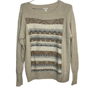 J. Crew Factory Merino Wool Blend Knit Sweater Crew Neck
